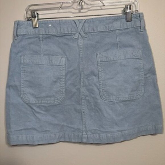 American Eagle Super High Rise A-Line Mini Skirt Button Front Women’s 10 Stretch - Picture 4 of 6